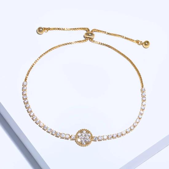 My World Gold Zircon Stone Bracelet/