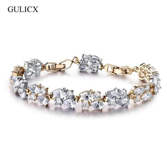 Shining Bracelet with Zircon Stones