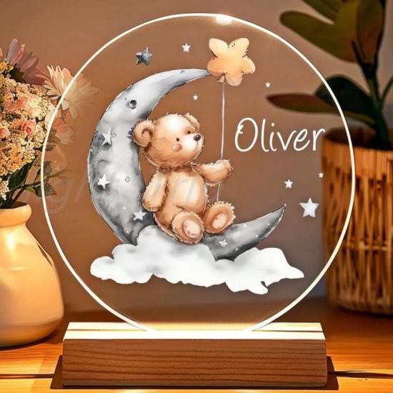 Bear and Moon Night Lamp for Children