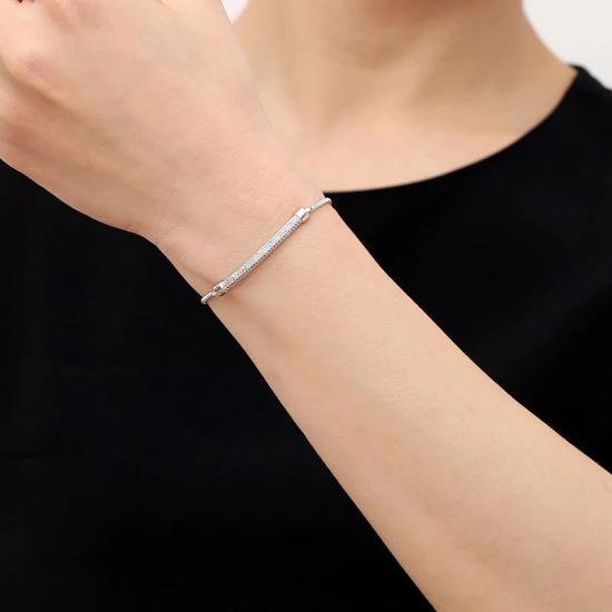 Diamond Bar White Gold Bracelet