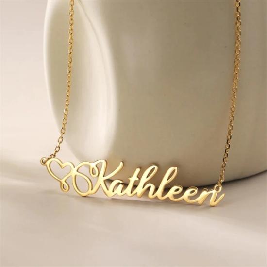  Personalized Heart With Name Necklace/