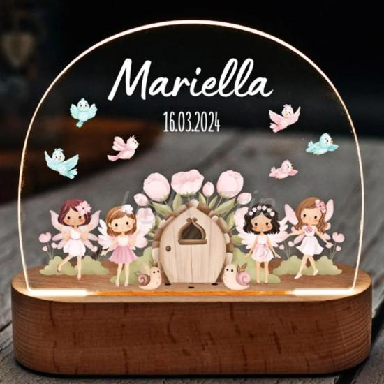 Custom Angels Baby Name Night Lamp   