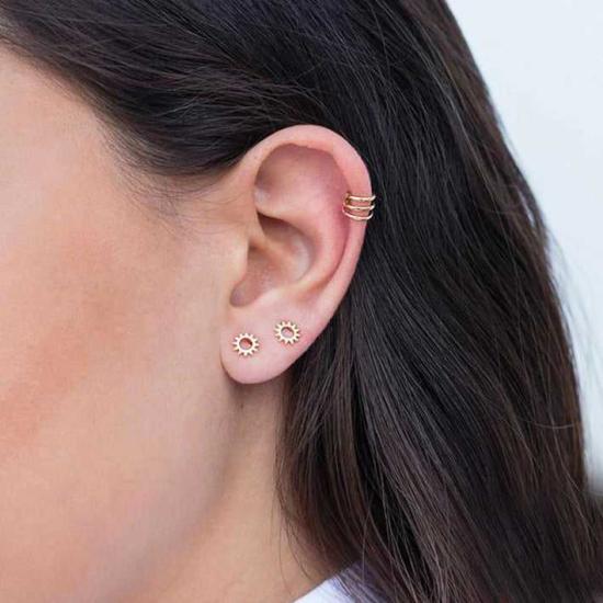 Dainty & Minimalist Sun Stud Earrings