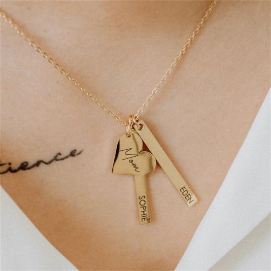 Personalized Engraved Name Bar Necklace/