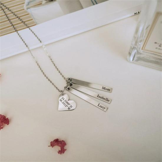 Personalized Engraved Name Bar Necklace