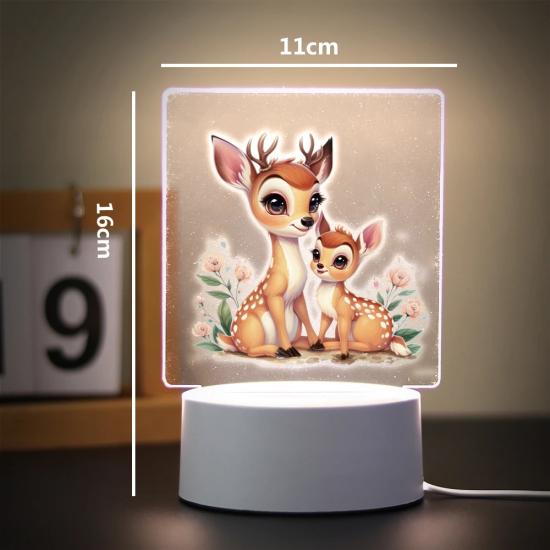 Bambi Mom and baby Children Bedroom Decor 3D Lamp 