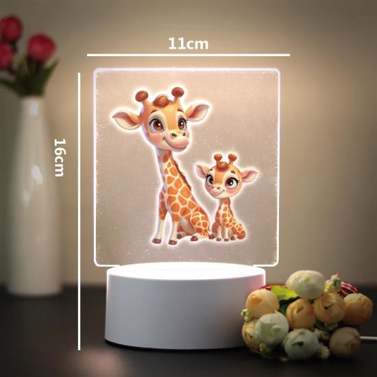 Giraffe Mom and baby Children Bedroom Decor 3D Lamp /