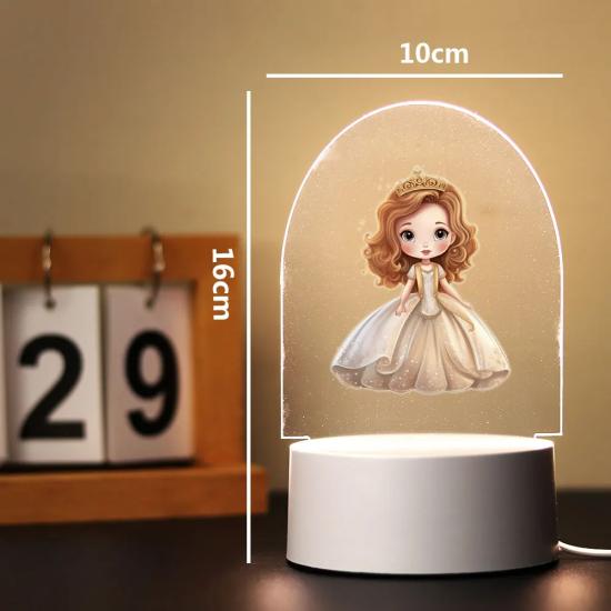 Princess Children Bedroom Decor 3D Lamp  