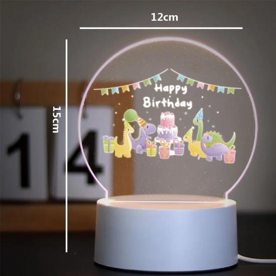 Personalized Happy Birth Day 3d Illusion Night Lamp /