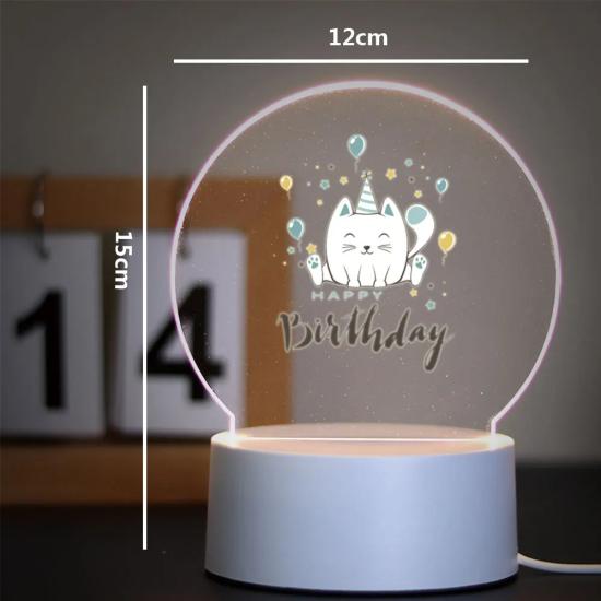 Personalized  Birth Day 3d Illusion Night Lamp