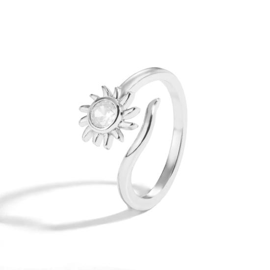 Zircon Sun Open Adjustable Jewelry Ring