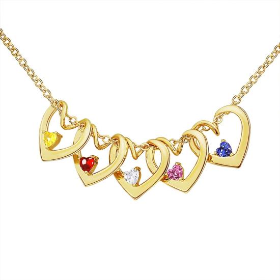 Personalized Hearts Bracelet Necklace
