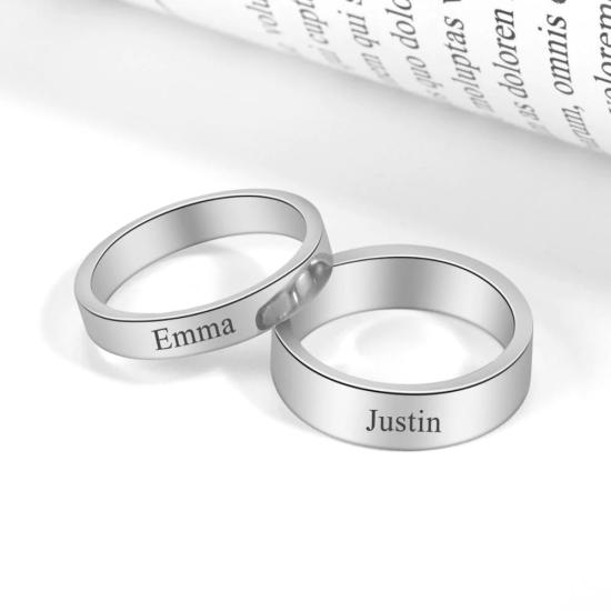 Custom Two Name Rings,Couple Rings