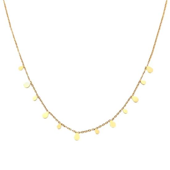 Dainty 18K Gold Plated Coin Choker Necklace/