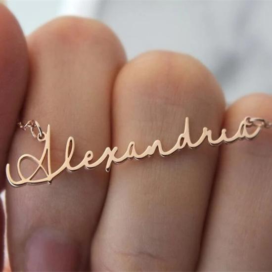 Custom Handwriting Name Necklace