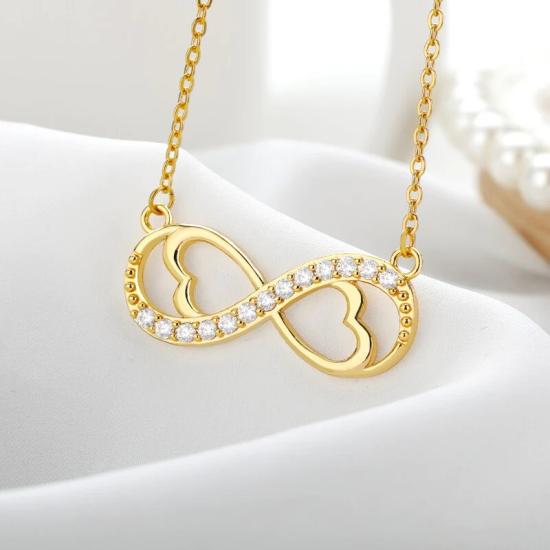 Infinite Love Heart Zircon Necklace