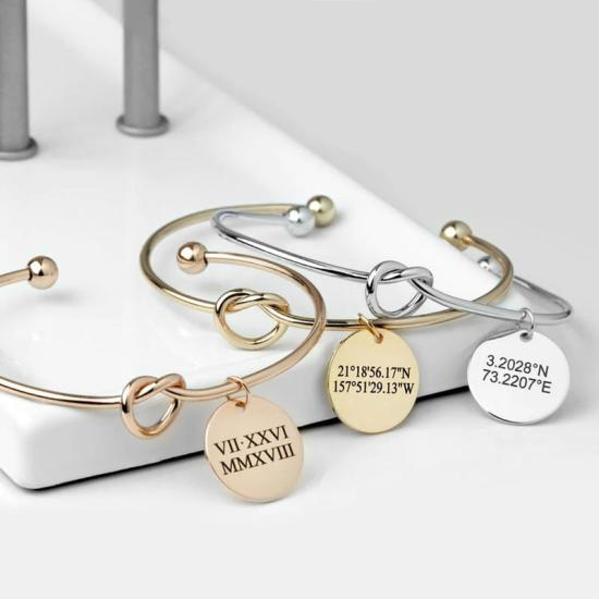 Personalized Coordinate Bracelet Gift For Her Graduation