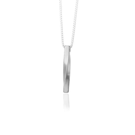 Minimalist Twisted Long Bar Necklace