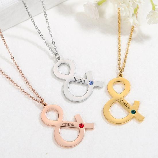 Infinity Personalized Birthstone Necklace/