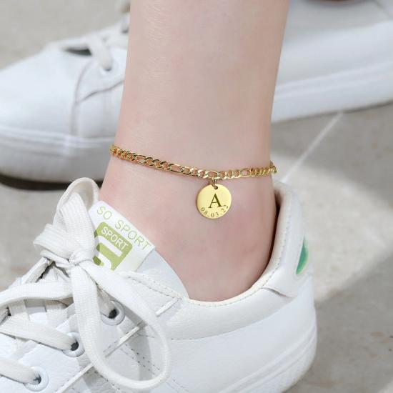 Custom Initial Anklet,Personalized Anklet