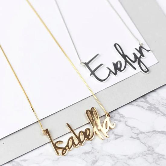 Personalized Carrie Style Letter Necklace