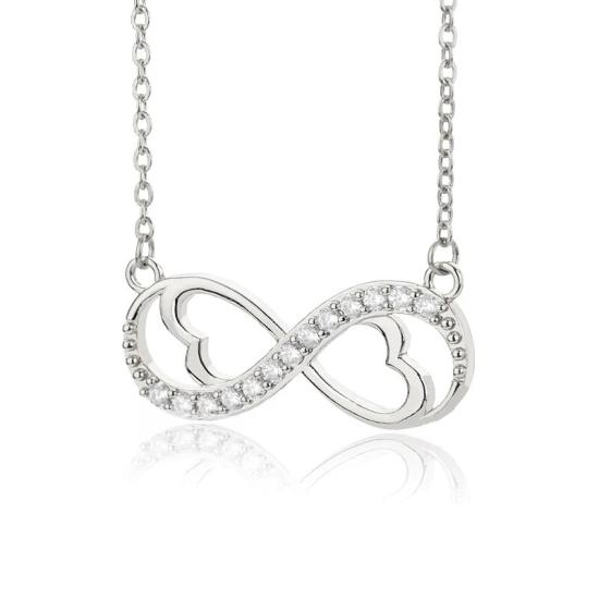 Infinite Love Heart Zircon Necklace/