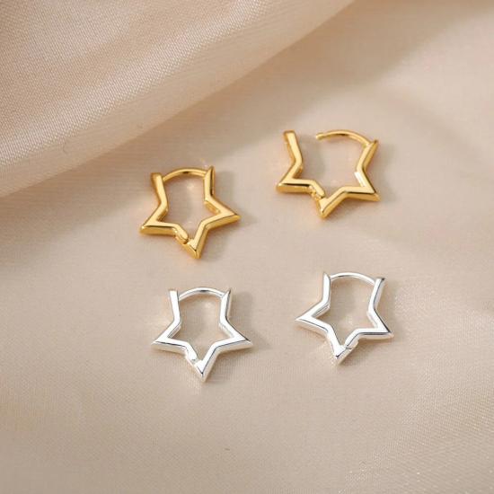 Geometric Star Stud Earrings/