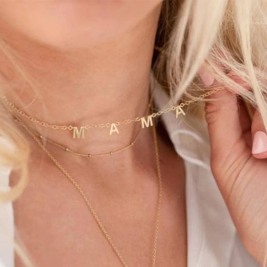 Mama Letters Minimalist Necklace