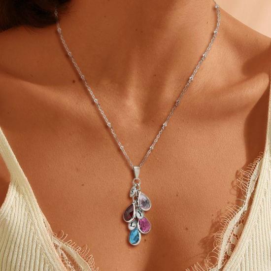Crystal Birthstone Family Tree Necklace