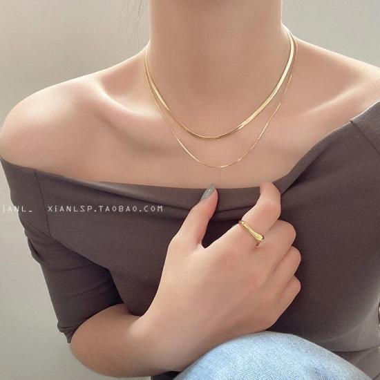 Dainty 18K Gold Filled Choker Layered Necklace/