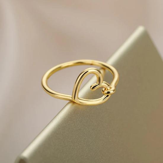 Simple Hollow Heart Rings