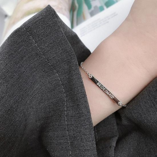 Silver Custom Name Adjustable Bracelet