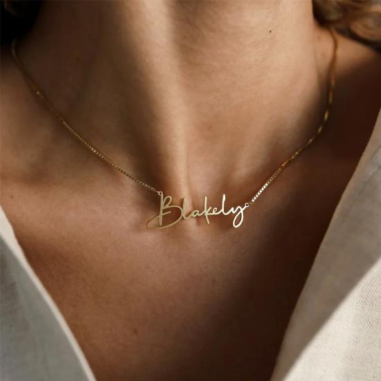 Personalized Carrie Style Letter Necklace/