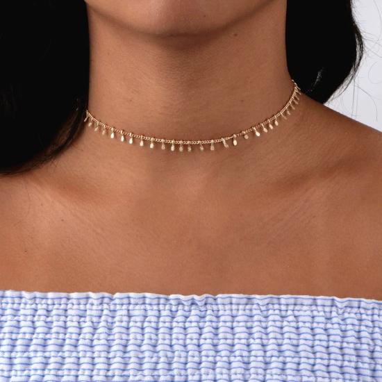 Tiny Hammered Gold Filled Choker/