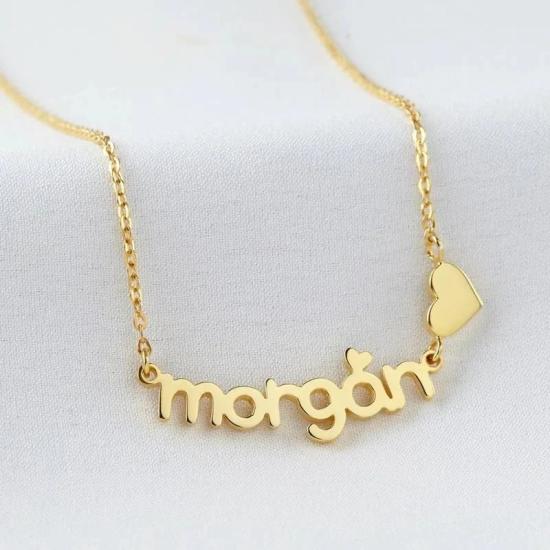 Customized Heart Name Necklace/