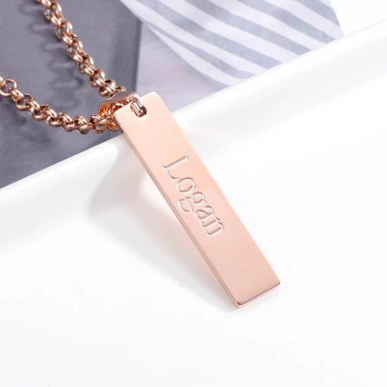 Personalized Handwriting Bar Necklace