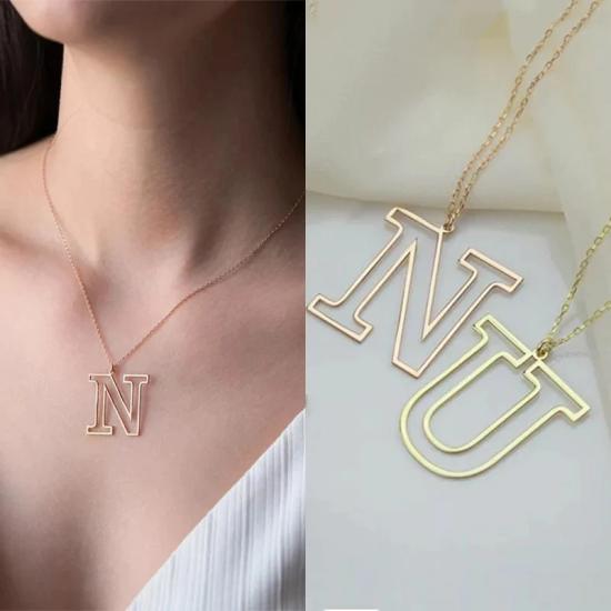 Personalized 26 Initials Pendants Necklace/