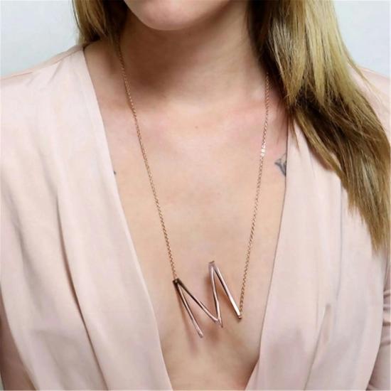 Personalized Initial Large Letter Choker Necklace/