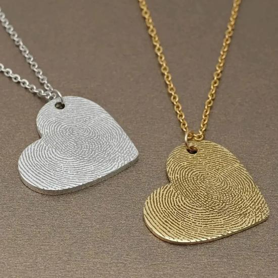 Personalized Fingerprint Memory Necklace/