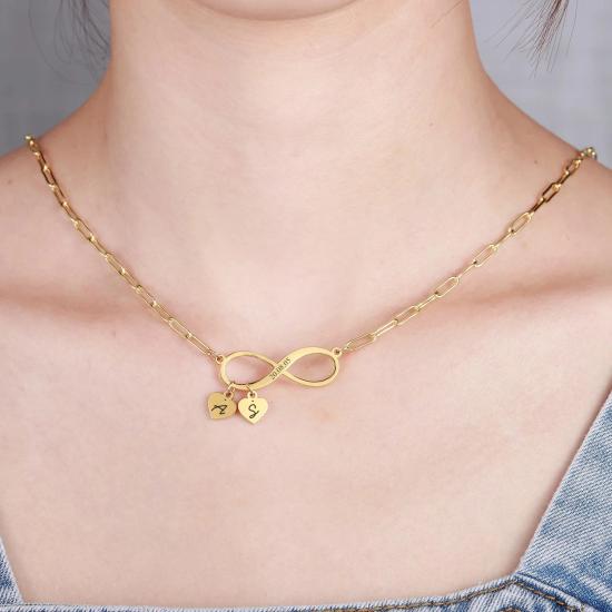 Personalized Infinity Hearts Necklace/