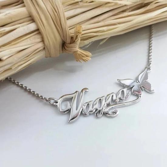 Personalized Name Butterfly Necklace