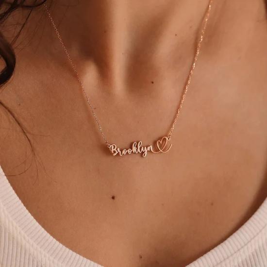 Personalized Heart Name Necklace