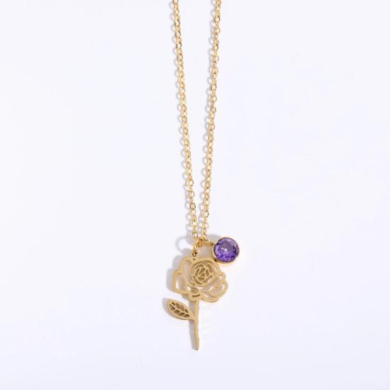 Custom Gold Birthstone Necklace