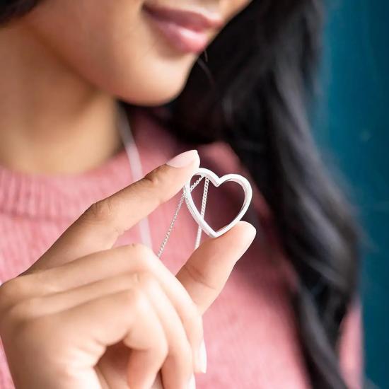 Personalized Engrave Heart Necklace