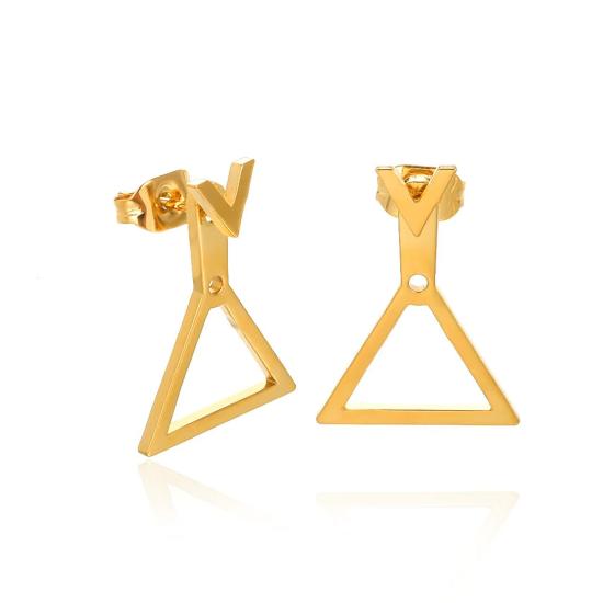 Triangle Gold Minimalist Earrings/