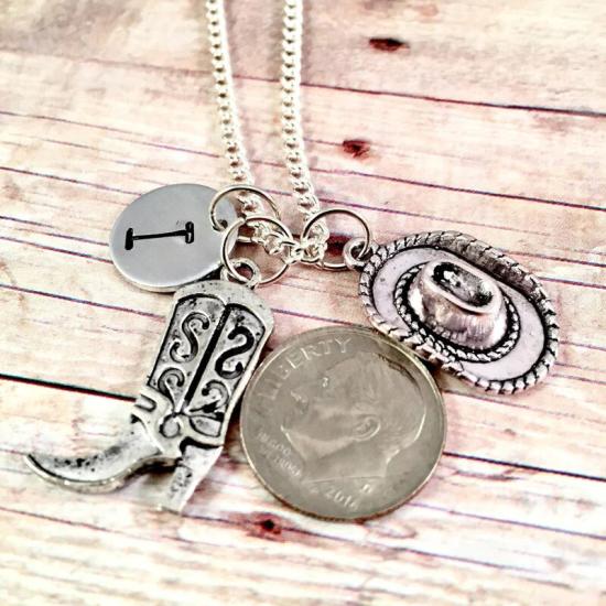 Personalized Initial Cowgirl Necklace