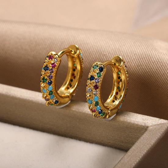 Colorful Crystal Claw Ear Hook Earrings