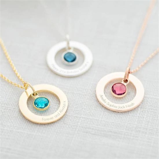 Personalized Birthstone Necklace/