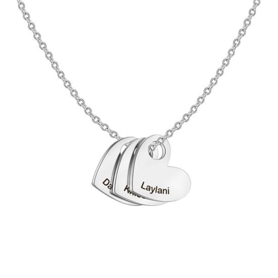 Heart Name Necklace Family,Multiple Name Necklace