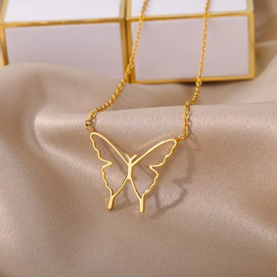 Hollow Butterfly Necklace